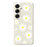 For Samsung Galaxy S25 Case White Daisy Pattern Printing Straight Edge TPU Phone Back Cover - Beige - 1