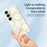 For Samsung Galaxy S25 Case White Daisy Pattern Printing Straight Edge TPU Phone Back Cover - Beige - 4