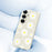 For Samsung Galaxy S25 Case White Daisy Pattern Printing Straight Edge TPU Phone Back Cover - Beige - 5