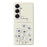 For Samsung Galaxy S25 Case Sketch Flowers Pattern Printing Straight Edge TPU Phone Back Cover - Beige - 1