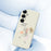 For Samsung Galaxy S25 Case Sketch Leaves Pattern Printing Straight Edge TPU Phone Back Cover - Beige - 5