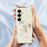 For Samsung Galaxy S25 Case Sketch Leaves Pattern Printing Straight Edge TPU Phone Back Cover - Beige - 6
