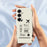 For Samsung Galaxy S25 Case Boarding Ticket Pattern Printing Straight Edge TPU Phone Back Cover - Beige - 6