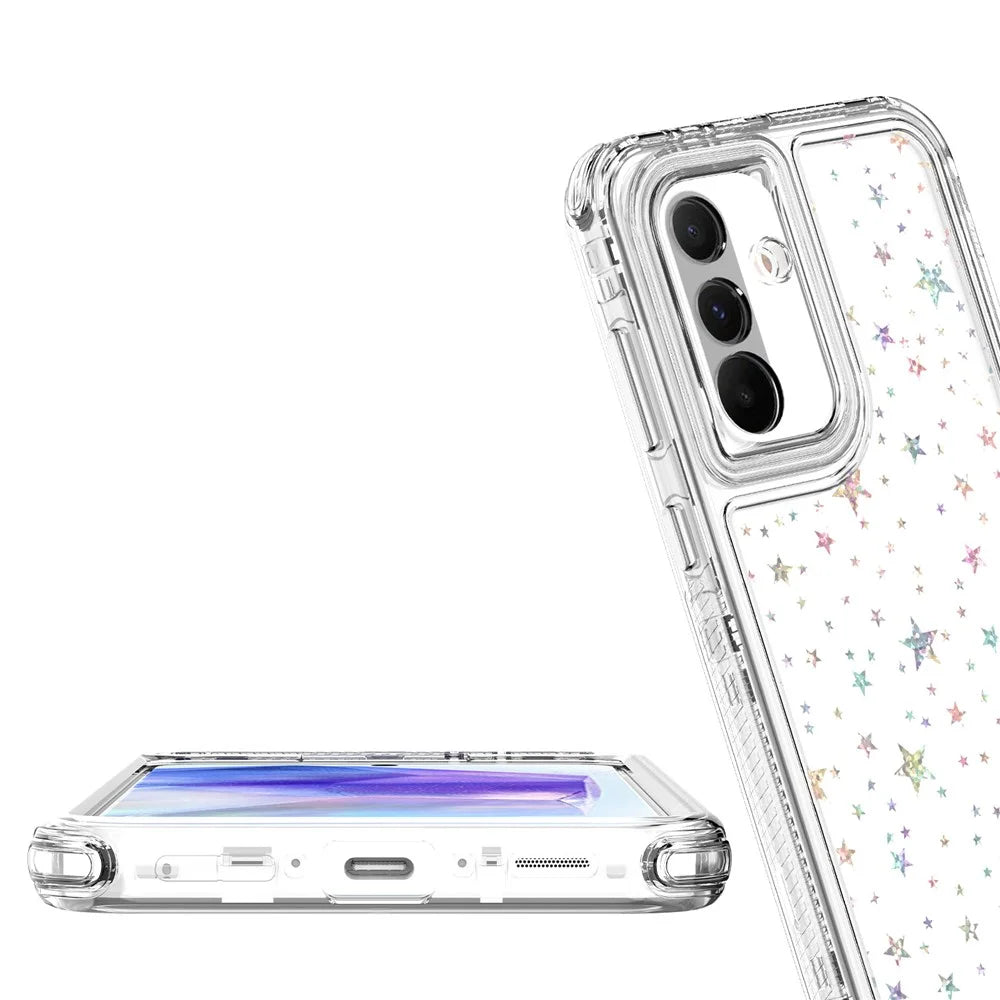 For Samsung Galaxy A36 5G / A56 5G Case Acrylic TPU Clear Phone Cover with Laser-printed Film - Stars - 4