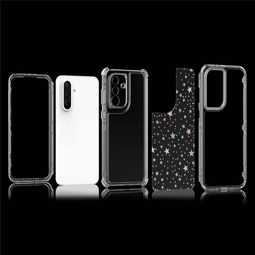 For Samsung Galaxy A36 5G / A56 5G Case Acrylic TPU Clear Phone Cover with Laser-printed Film - Stars - 5