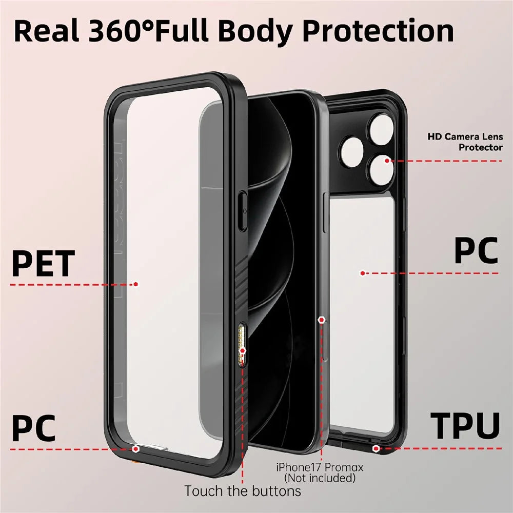 REDPEPPER FS  /  FM Series For iPhone 17 Pro Waterproof Case IP68 Shockproof Phone Cover - 4