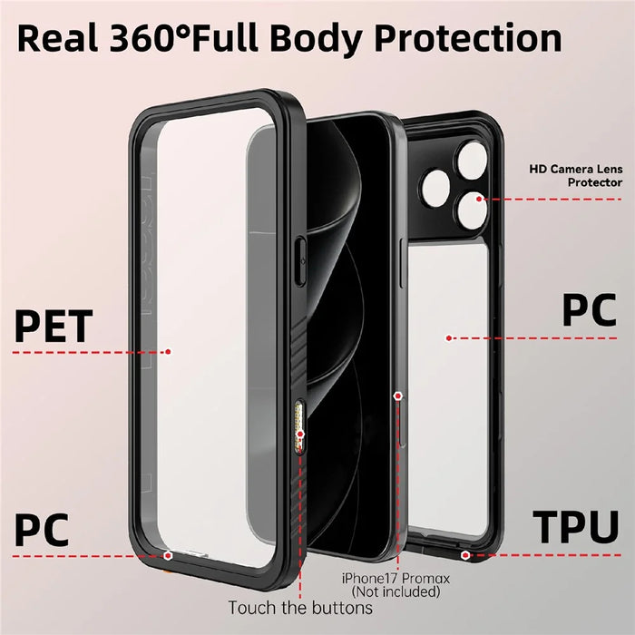 REDPEPPER FS / FM Series For iPhone 17 Pro Max Waterproof Case IP68 Shockproof Phone Cover - 4