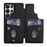 For Samsung Galaxy S25 Ultra Case Embroidered Tulips PU Leather Card Holder Back Cover with Shoulder Strap / Wrist Strap - Black - 3