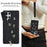 For Samsung Galaxy S25 Ultra Case Embroidered Tulips PU Leather Card Holder Back Cover with Shoulder Strap / Wrist Strap - Black - 6