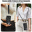 For Samsung Galaxy S25 Ultra Case Embroidered Tulips PU Leather Card Holder Back Cover with Shoulder Strap / Wrist Strap - Black - 7