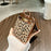 For Samsung Galaxy Z Flip7 FE 5G / Z Flip6 5G Case Leopard Pattern Ring Holder Rhinestone Hard PC Phone Cover - Gold - 5