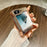 For Samsung Galaxy Z Flip7 FE 5G / Z Flip6 5G Case Leopard Pattern Ring Holder Rhinestone Hard PC Phone Cover - Gold - 6
