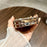 For Samsung Galaxy Z Flip7 FE 5G / Z Flip6 5G Case Leopard Pattern Ring Holder Rhinestone Hard PC Phone Cover - Gold - 7