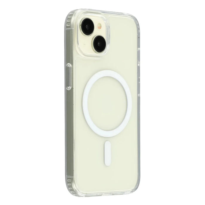 For iPhone 13 mini Magnetic Case 1.5mm Thickness TPU + PC Clear Phone Back Cover - 1
