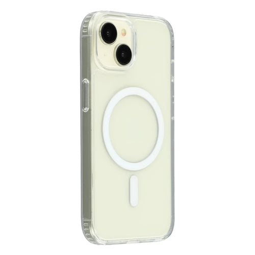 For iPhone 14 Plus Magnetic Case 1.5mm Thickness TPU + PC Clear Phone Back Cover - 1