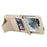 For Samsung Galaxy Z Flip6 5G Case Kickstand Leather + PC Folding Phone Cover with HD Screen Protector / Straps - Apricot - 3