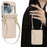 For Samsung Galaxy Z Flip6 5G Case Kickstand Leather + PC Folding Phone Cover with HD Screen Protector / Straps - Apricot - 7