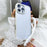 For iPhone 16 Pro Max Case Skin-Touch TPU + PC Clear Phone Back Cover with Wrist Strap - Antique White - 1