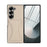 For Samsung Galaxy Z Fold6 5G Case Kickstand Leather + PC Folding Phone Cover with HD Screen Protector - Apricot - 2