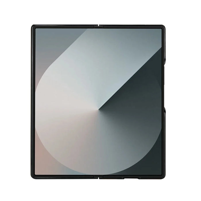 For Samsung Galaxy Z Fold6 5G Case Kickstand Leather + PC Folding Phone Cover with HD Screen Protector - Apricot - 3