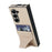 For Samsung Galaxy Z Fold5 5G Case Kickstand Leather + PC Folding Phone Cover with HD Screen Protector - Apricot - 4