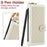 For Samsung Galaxy Z Fold6 5G Case Quilted Design Ring Holder Leather Wallet Phone Cover with Shoulder Strap - Beige - 7