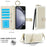 For Samsung Galaxy Z Fold5 5G Case Quilted Design Ring Holder Leather Wallet Phone Cover with Shoulder Strap - Beige - 5