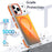 For iPhone 18 Pro / 17  Pro Case Compatible with MagSafe Cute Fluorescent Design TPU Acrylic Phone Back Cover - Orange - 2
