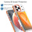 For iPhone 18 Pro / 17  Pro Case Compatible with MagSafe Cute Fluorescent Design TPU Acrylic Phone Back Cover - Orange - 4