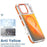 For iPhone 18 Pro / 17  Pro Case Compatible with MagSafe Cute Fluorescent Design TPU Acrylic Phone Back Cover - Orange - 5