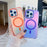 For iPhone 16 Pro Case Compatible with MagSafe Cute Fluorescent Design TPU Acrylic Phone Back Cover - White - 2