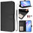 For Samsung Galaxy S25 Ultra Wallet Case RFID Blocking Calf Texture Leather Stand Phone Cover with Strap - Black - 5