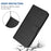 For Samsung Galaxy A16 4G / Galaxy A16 5G Wallet Case RFID Blocking Calf Texture Leather Stand Phone Cover with Strap - Black - 4