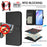For Samsung Galaxy A16 4G / Galaxy A16 5G Wallet Case RFID Blocking Calf Texture Leather Stand Phone Cover with Strap - Black - 6
