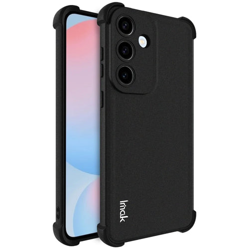 IMAK For Samsung Galaxy S25 FE Case TPU Phone Cover Airbag Shockproof Protection - Matte Black - 1