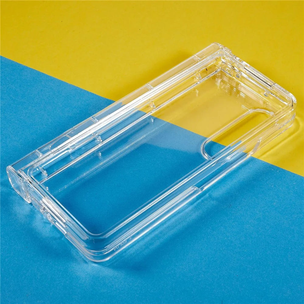 For Samsung Galaxy Z Fold4 5G Ultra Thin Folding Phone Protective Case Pen Slot Design Transparent Hard PC Anti-scratch Cover - 4