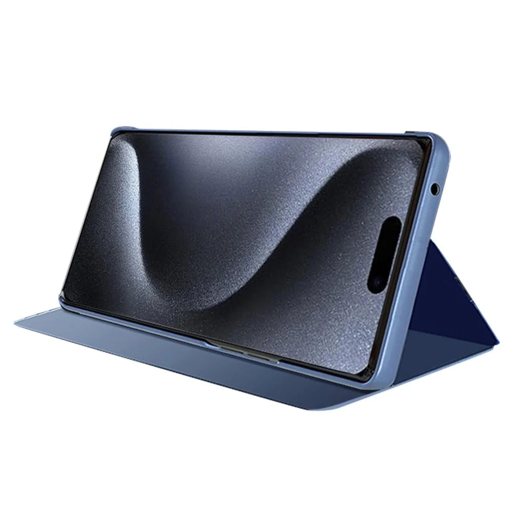 For iPhone Air Flip Leather Cover with Stand Full Body Protective Phone Case - Sky Blue - 2