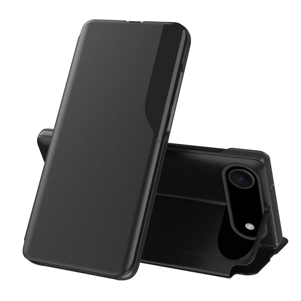 For iPhone 17 Pro Max Phone Case Folio Flip PU Leather Stand Cover - Black - 1