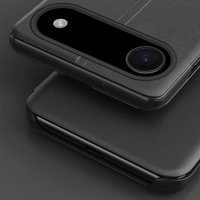 For iPhone 17 Pro Max Phone Case Folio Flip PU Leather Stand Cover - Black - 5