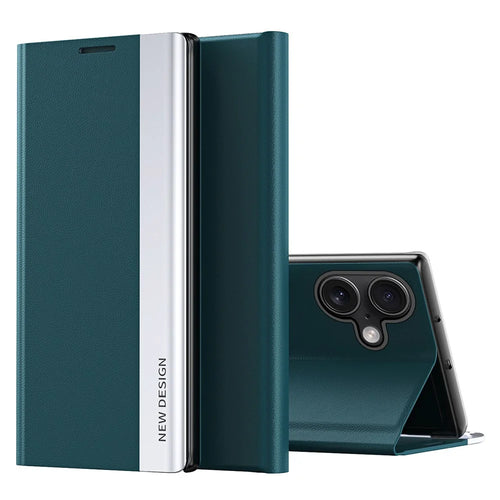 For iPhone 17 Case Anti-Drop Leather Phone Cover with Stand - Green - 1