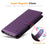 ENKAY HAT PRINCE For iPhone 16 Pro Wallet Case with Strap RFID Blocking Leather Stand Phone Cover - Purple - 4