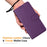 ENKAY HAT PRINCE For iPhone 16 Pro Wallet Case with Strap RFID Blocking Leather Stand Phone Cover - Purple - 5