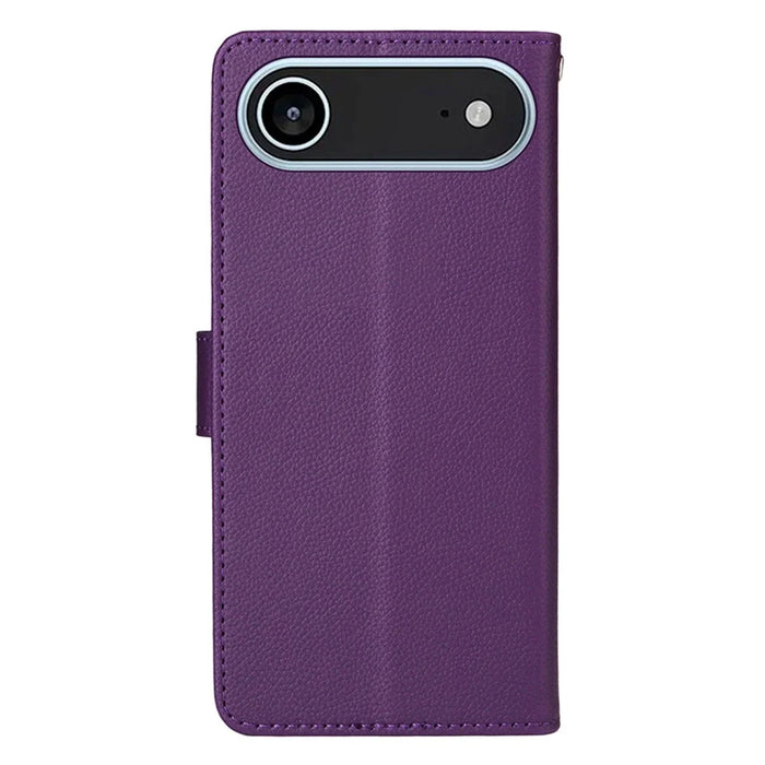ENKAY HAT PRINCE For iPhone Air Wallet Case with Strap RFID Blocking Leather Stand Phone Cover - Purple - 7