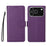 ENKAY HAT PRINCE For iPhone 17 Pro Max Wallet Case with Strap RFID Blocking Leather Stand Phone Cover - Purple - 1