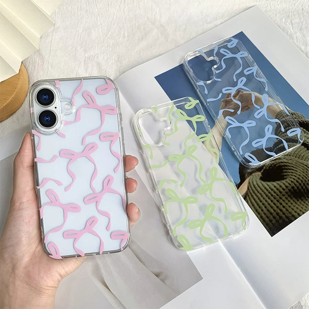 For iPhone 16 Plus Case Butterfly Pattern Soft TPU Protective Clear Cover - Pink - 4