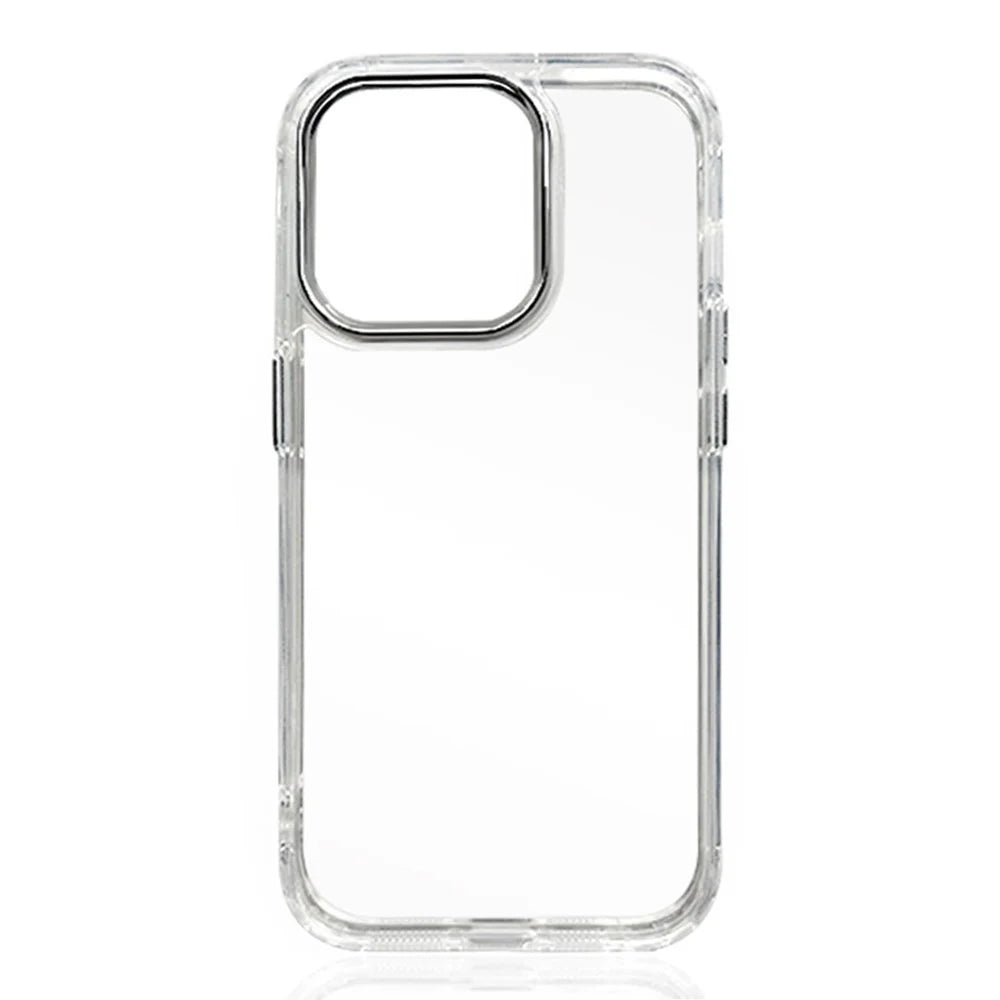 For iPhone 16 Pro Max Case TPU + PC Phone Cover Electroplated Lens Frame - 2
