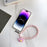 For iPhone 15 Case with Phone Tether Tabs Protective TPU Phone Cover Wave Pattern Design - Purple / Blue - 5