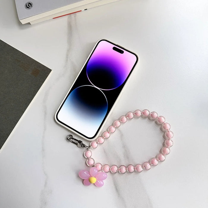 For iPhone 15 Case with Phone Tether Tabs Protective TPU Phone Cover Wave Pattern Design - Purple / Blue - 5