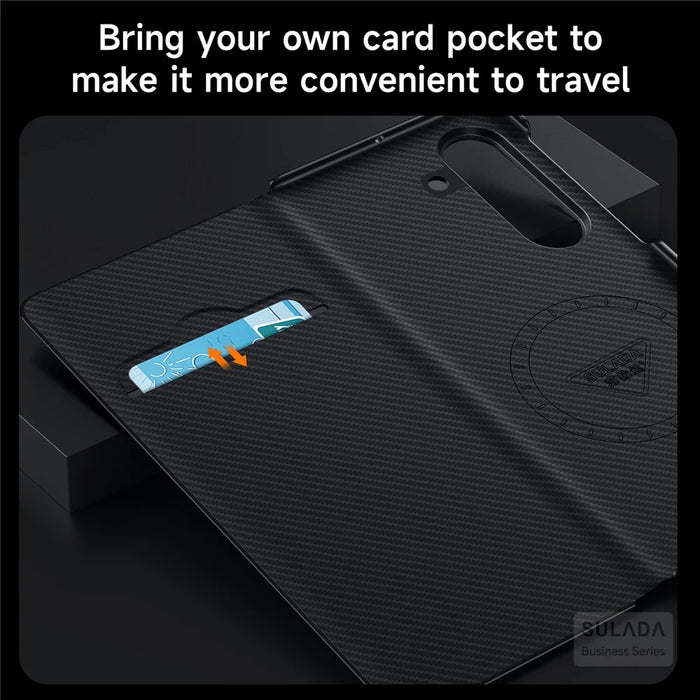 SULADA For Samsung Galaxy Z Fold7 5G Case View Window Leather Phone Cover with Auto Wake  /  Sleep - Black - 5