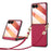 SULADA For Samsung Galaxy Z Flip7 5G Case Rhombus Leather+PC Phone Cover with Shoulder Strap - Red - 1